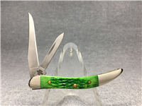2010 CASE XX 620096 SS Limited Ed Bright Green Jigged Bone Tiny Texas Toothpick Knife
