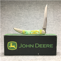 2008 CASE XX 610096 SS John Deere Bright Green Bone Tiny Toothpick Knife
