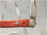 2010 CASE XX 610096 SS Ltd Old Red Bone Tiny Toothpick Knife w/ Cross Shield