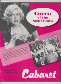 CABARET   Vol. I #3    (Entertainment Pub., July, 1955) Marilyn Monroe