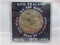 Queen Elizabeth II Mount Cook Commemorative Dollar (New Zealand Mint, 1970)