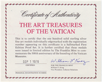 The Art Treasures of the Vatican Medals Collection  (Franklin Mint, 1976)