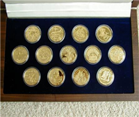 The Bicentennial Gold Medals Collection of the 13 Thirteen Original States   (Franklin Mint, 1975)