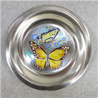 Butterflies of the World NORTH AMERICA Limoges Enamel on Sterling Silver 8 inch Plate (Franklin Mint, 1977)