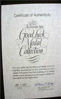 The Good Luck Medals Collection    (Franklin Mint, 1977)