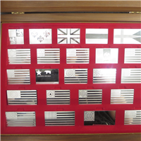 The Great Flags of America Ingots Collection (Franklin Mint, 42 large ingots, 1974)