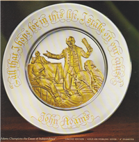 The John Adams Official 1974 Bicentennial Commemorative Plate  (Franklin Mint, 1974)