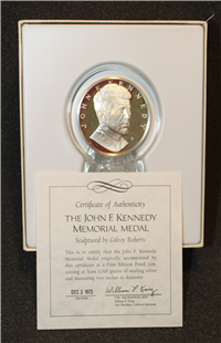 John F. Kennedy Memorial Silver Medal (Franklin Mint, 1973)