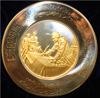 The Official 1976 Bicentennial Year Commemorative Plate, John Hancock   (Franklin Mint)