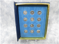 Gilroy Roberts Treasury of Zodiac Mini-Coin Proof Medals (Franklin Mint, 1970)