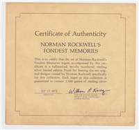 Norman Rockwell's Fondest Memories Ingot Collection  (Franklin Mint, 1973)