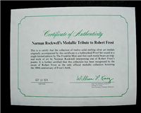 Norman Rockwell's Medallic Tribute to Robert Frost Medals Collection  (Franklin Mint, 1974)