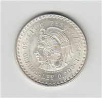 MEXICO 5 Cinco Pesos CUAUHTEMOC Silver Coin  (Mexico, 1947)