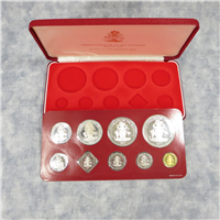 BAHAMAS ISLANDS 9-Coin Silver Proof Set (Franklin Mint, 1977)