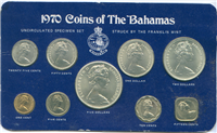 BAHAMAS ISLANDS 1970  9-Coin Uncirculated Specimen Set  KM MS5