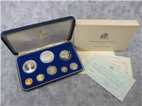 BARBADOS First National Coinage 8 Coin Silver Proof Set (Franklin Mint, 1973)