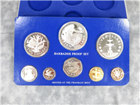 BARBADOS 1975  8 Coin Silver Proof Set    