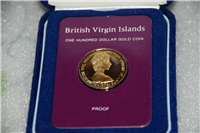 BRITISH VIRGIN ISLANDS 1978   $100    Gold Coin