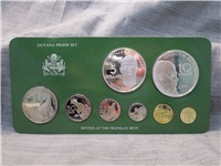 GUYANA 8 Coin Proof Set (Franklin Mint, 1977)