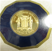JAMAICA 1975 $100 Columbus Commemorative Gold Coin