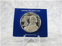 JAMAICA $10 Ten-Dollar Admiral Horatio Nelson Commemorative Silver Proof Coin (Franklin Mint, 1976)