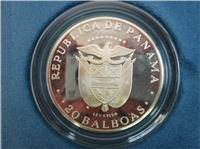 PANAMA 1972 20 Balboas Silver Proof Coin 