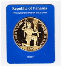 1975 PANAMA 500 Balboa Proof Gold Coin