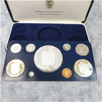 PANAMA 1975  9 Coins Silver Proof Set