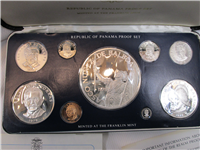 PANAMA 1978 9 Coin Silver Proof Set