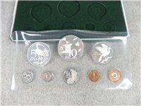 TRINIDAD AND TOBAGO 1973 8 Coin 10th Anniversary Silver Proof Set
