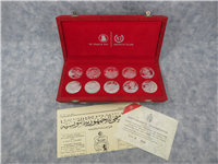 1969 TUNISIA Silver Proof Set (10 Coins)