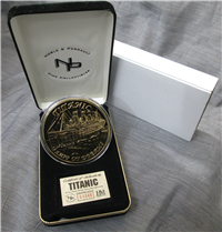 Titanic 1/2 Troy Pound 999 Pure Silver with 24K Electroplate Proof Medal (Highland Mint)
