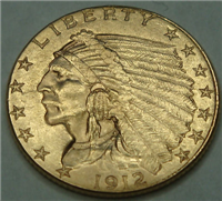 USA 1912  $2.50 Gold Indian Head    