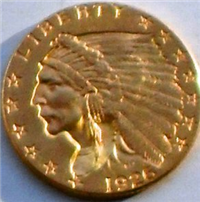 USA 1926  $2.50 Gold Indian Head    
