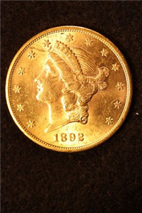 1892S  $20 Gold Liberty Head    