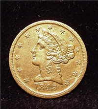 1845D  $5 Gold Liberty Head    