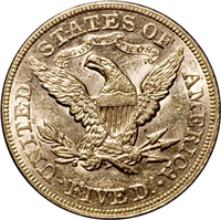 1873  $5 Gold Liberty Head  Open 3  