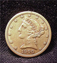 1900S  $5 Gold Liberty Head    