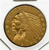 1912S  $5 Gold Indian Head    