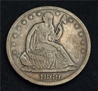 USA 1869  Seated Liberty Dime    