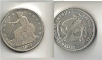 USA 1877  Trade Silver Dollar
