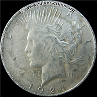 USA 1924  Peace Silver Dollar
