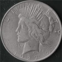 USA 1927D  Peace Silver Dollar