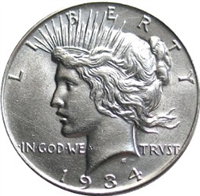 USA 1934  Peace Silver Dollar