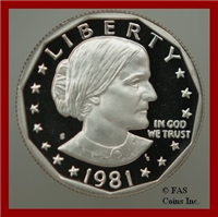 USA 1981S  Susan B. Anthony Dollar    