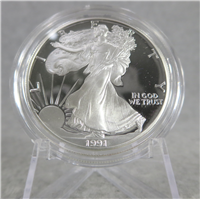 American Eagle Silver Dollar Proof + Box & COA (US Mint, 1991S)