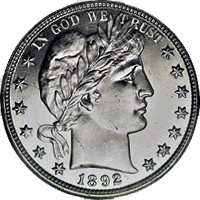USA 1892O  Barber Half Dollar  Micro O  