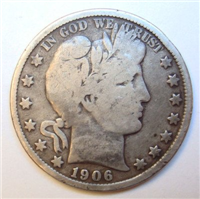 USA 1906S  Barber Half Dollar    