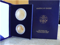 1987 US Mint $25 + $50 Gold American Eagle 2-Coin Proof Set with Box and COA