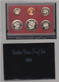 1980 US Mint Proof Set  (6 coins)